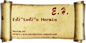 Eötvös Hermia névjegykártya